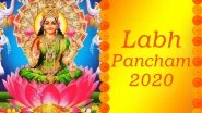 Labh Pancham 2020 Date and Puja Muhurat: Know Everything About This Auspicious Labh Panchami Festival Celebrated After Gujarati New Year
