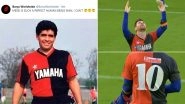Lionel Messi Tribute to Diego Maradona! Barcelona Star Celebrates in Iconic Newell&rsquo;s Old Boys Shirt, Dedicates Goal to Argentina Legend (Watch Video)