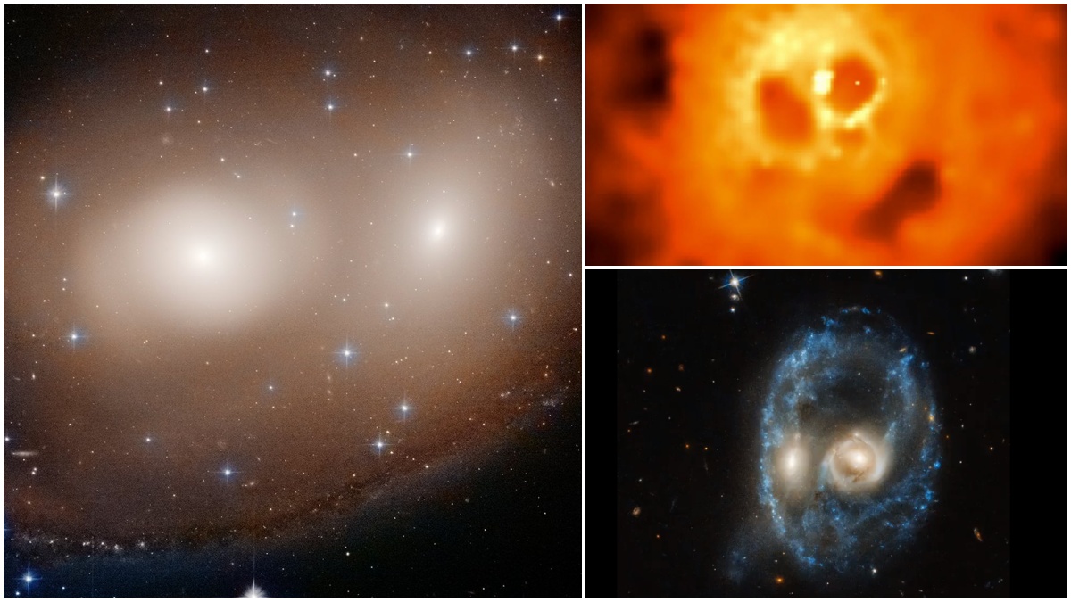 Galactic Smiley Face Captured by Hubble Telescope