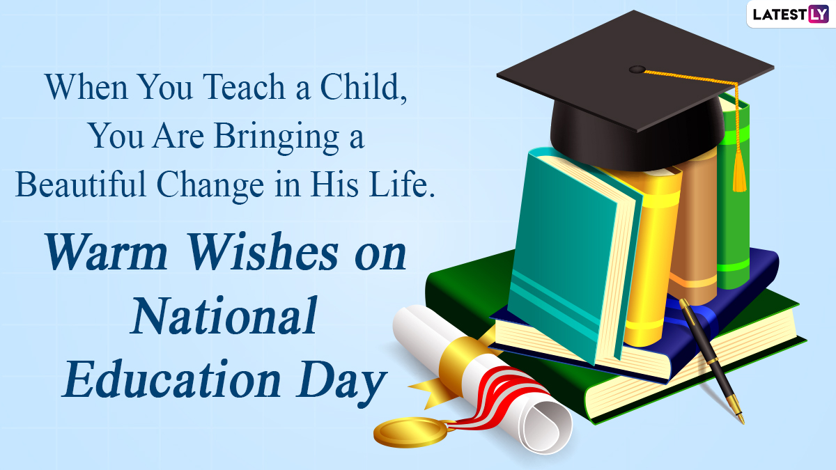 National Education Day 2020 Messages & HD Images WhatsApp Stickers