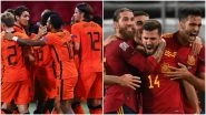Netherlands vs Spain Live Streaming Online, International Friendly 2020: Get Match Free Telecast Time in IST and TV Channels to Watch in India