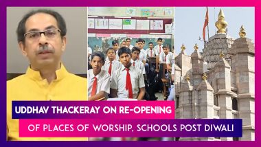 Uddhav Thackeray Suggests Post-Diwali Timeline For Opening Religious Places Of Worship, Schools; Cautions Against Spread Of COVID-19 In Winter