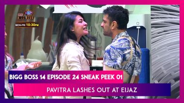 Bigg Boss 14 Episode 24 Sneak Peek 01 | Nov 4 2020: Pavitra Lashes Out at Eijaz Who Saves Jasmin