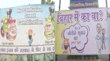 Bihar Assembly Elections 2020: Posters Celebrating Nitish Kumar's Return Come Up in Patna