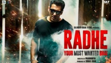 Salman Khan's Radhe Sold To ZeePlex For A Whopping Rs 250 Crore? (LatestLY Exclusive)