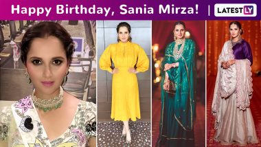 Sania Mirza Birthday Special: Fiercely Feminine, Incredibly Chic, an Ode to Her Sartorial Sass!