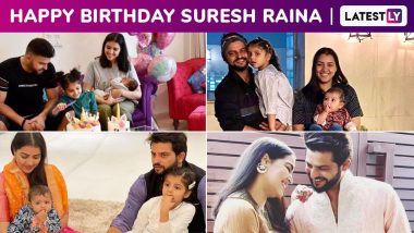Suresh Raina Birthday Special: Adorable Family Photos of Ex-India and CSK Cricketer With Wife Priyanka Chaudhary, Daughter Gracia and Son Rio