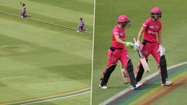 Sydney Sixers Host Annual Pride Party Game Against Hobart Hurricanes in Women’s Big Bash League 2020, Show Support for LGBT Community (View Pics)