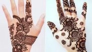 Tulsi Vivah 2021 Mehndi Design Images: Indian, Arabic, Jaipuri & Trail Mehendi Patterns for Hands and Feet on the Occasion of Tulsi Vivah