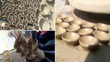 Diwali 2020: Prayagraj Potters Expect to Earn More This Year From Sale of Earthen Diyas, Due to Customers Boycotting Chinese Goods