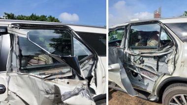 BJP's Khushbu Sundar Meets With Accident Near Melmaruvathur When a Tanker Rams Into Her Vehicle, Escapes Unhurt