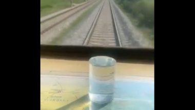 Piyush Goyal Shares Video of 'Water Glass' Test on Railways Tracks in Karnataka, Says 'Journey Was So Smooth'