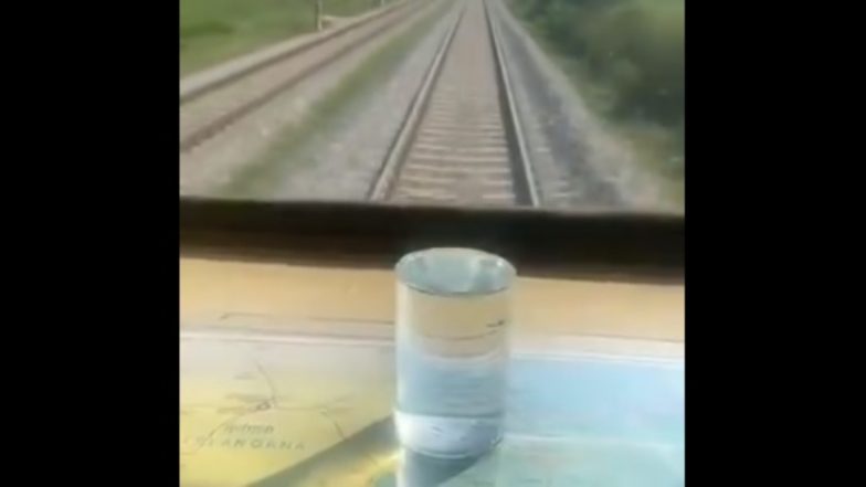 Piyush Goyal Shares Video of 'Water Glass' Test on Railways Tracks in Karnataka, Says 'Journey Was So Smooth'