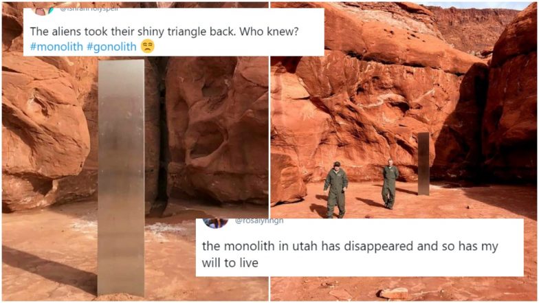 Alien, Is That You? Mysterious Monolith From Utah Desert Has Disappeared! Netizens Spin Their Heads With Conspiracy Theories and Funny Reactions