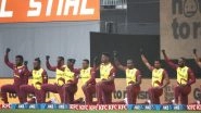 West Indies Players Take a Knee in Support of 'Black Lives Matter' Movement at Eden Park During Match Against New Zealand