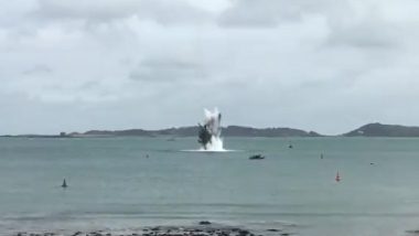 World War 2-Era Bomb Exploded Underwater by UK Royal Navy Near Guernsey Islands (Watch Video)