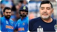 Rohit Sharma, Virat Kohli Mourn the Death of Diego Maradona; Post Tributes on Social Media