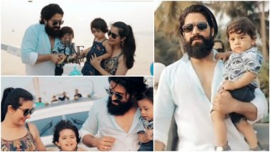 Yash and Radhika Pandit Celebrate Their Son Yatharv’s First Birthday On A Yacht! (Watch Video)