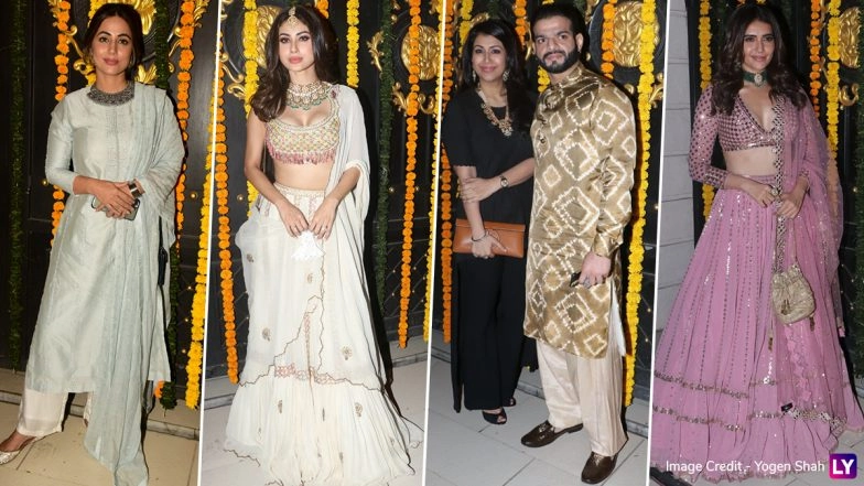 Hina Khan, Mouni Roy, Karishma Tanna and Others Attend Ekta Kapoor’s Diwali Bash in Style (View Pics)