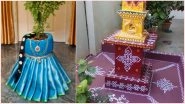 Tulsi Vivah 2020 Pot Decoration Ideas: How to Decorate Tulsi Pot? Easy Traditional Patterns to DIY Plant Holder for Dev Uthani Ekadashi Festival