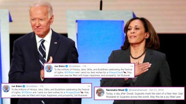 US President-Elect Joe Biden & VP-Elect Kamala Harris' Diwali & Sal Mubarak Wishes Garner Outrage on Twitter & Here's Why It Deserves None of It