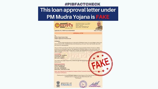 Finance Ministry Granting Loan Under PM Mudra Yojna With a Legal Charge of Rs 2,150? PIB Fact Check Reveals Truth Behind Fake Approval Letter