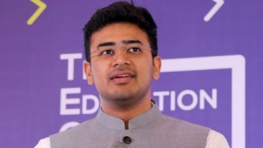 Tejasvi Surya Flouts COVID-19 Norms by Not Wearing Face Mask, Fine of Rs 250 Imposed and Recovered From the BJP Leader