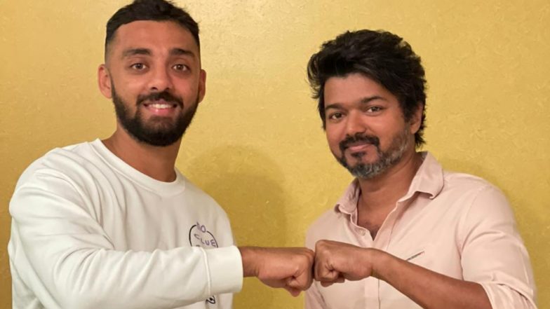 KKR Cricketer Varun Chakravarthy Meets Thalapathy Vijay And Their Fist-bumping Pic Will Make You Jealous