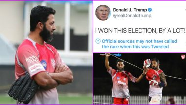 Hilarious! Wasim Jaffer Relates Donald Tump’s Tweet 'Won This Election, By A Lot' With Kings XI Punjab’s IPL 2020 Campaign