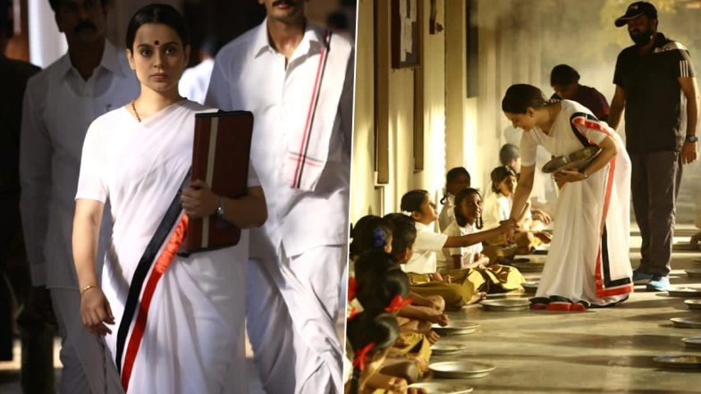 Jayalalithaa Death Anniversary: Kangana Ranaut Shares Still from Thalaivi; Actress Looks Convincing As Former Tamil Nadu CM (See Pics)
