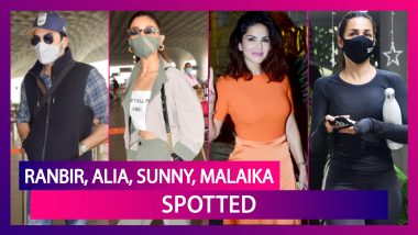 Ranbir Kapoor & Alia Bhatt At The Airport; Sunny Leone, Malaika Arora, Nora Fatehi, Sonali Bendre Spotted
