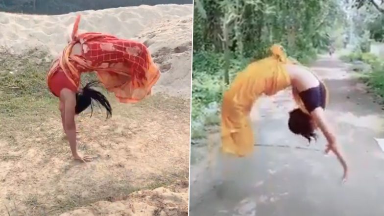 Sari, Not Sorry! Somersault, Backflip, Hula Hoop & More, These Indian Women Showcase Their Gymnastic Skills in Sarees—Perfect Blend of Grace & Talent!