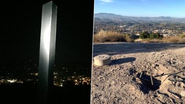 California Monolith Disappears! Group of Men Took Down the Metallic Structure at Pine Mountain in Atascadero & Replaced It With Wooden Cross (View Pics)