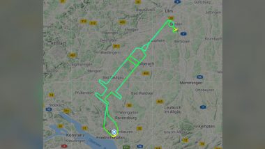 German Pilot Maps Syringe in Sky to Mark COVID-19 Vaccine Rollout