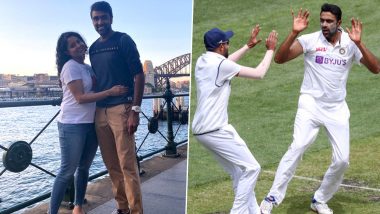 Have Never Seen R Ashwin This Satisfied! Wife Prithi Ashwin Says Indian Cricketer Has ‘A Smile in His Eyes’ in This Group Photo Posted After Brilliant Display Against Australia at MCG