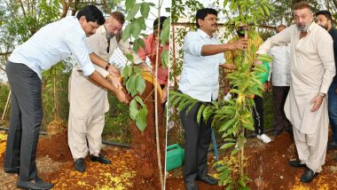 #GreenIndiaChallenge: Sanjay Dutt Plants Sapling for MP Santosh Kumar’s Great Environment Initiative (See Pics)