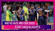 India vs Australia Stat Highlights 3rd ODI 2020: Visitors End Losing Streak With 13-Run Triumph