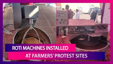 Roti Making Machines Installed At Farmers’ Protest Sites; Can Make Up To 2000 Rotis In An Hour!