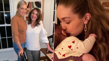 Yolanda Hadid Babysits Daughter Gigi Hadid's Newborn Baby