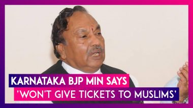 KS Eshwarappa, Karnataka BJP Minister Says Won't Give Tickets To Muslims For Belagavi Lok Sabha Bypoll