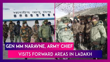 Gen MM Naravne, Army Chief Visits Forward Areas Along The Line Of Actual Control (LAC) In Ladakh