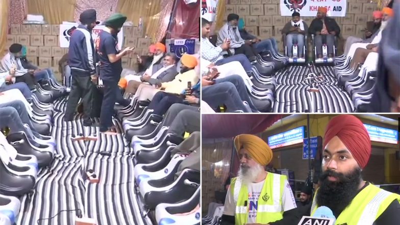 Khalsa Aid Installs 25 Foot Massagers at Singhu Border For Farmers Protesting Against Farm Laws