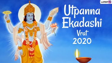 Utpanna Ekadashi Vrat 2020 Wishes, HD Images and Messages: WhatsApp Stickers, Goddess Ekadashi and Lord Vishnu Photos and Facebook Greetings to Send on the Day