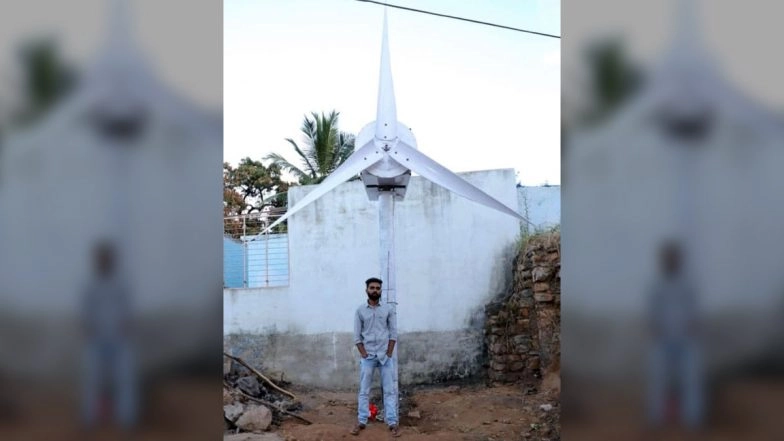 Madhu Vajrakarur, 23-Yr-Old Electrical Engineering Student From Andhra Pradesh Builds Wind Turbine That Generates Both Electricity and Water (View Pic)