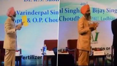 Dr Virendra Pal Singh, Principal Soil Chemist at PAU, Refuses to Accept Golden Jubilee Award in Solidarity With Farmers' Protest; This is What He Said on Stage (Watch Video)