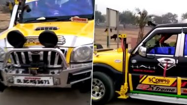 Dancing Car Seized by Police in Uttar Pradesh's Ghaziabad; Owner of Scorpio Fined Rs 41,500 (Watch Video)