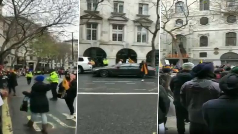 London Police Beefs Up Security at Indian High Commission Amid Pro-Farmer Demonstrations, 'Anti-India Slogans Raised', Says Report (Watch Video)