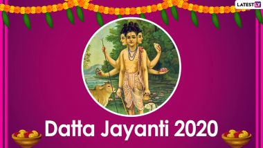 Datta Jayanti 2020 Messages, HD Images and Wishes Take Over Twitter, Netizens Pay Tribute to Lord Dattatreya on His Birth Anniversary