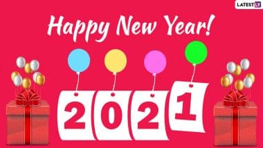 Happy New Year 2021 GIF Greetings, WhatsApp Stickers, HD Images, HNY Wishes, Facebook Messages and Instagram Captions to Bid Goodbye to 2020 and Welcome the New Year!