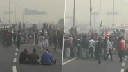 Protesting Farmers Block Ghazipur Border;  Delhi-Ghaziabad Border Closed for Traffic from Both the Sides